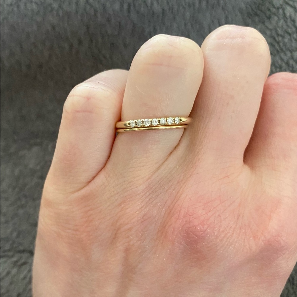 14K Gold & Diamond Stacker Rings - Picture 9 of 9